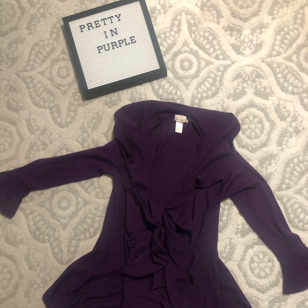 Purple flirty sweater